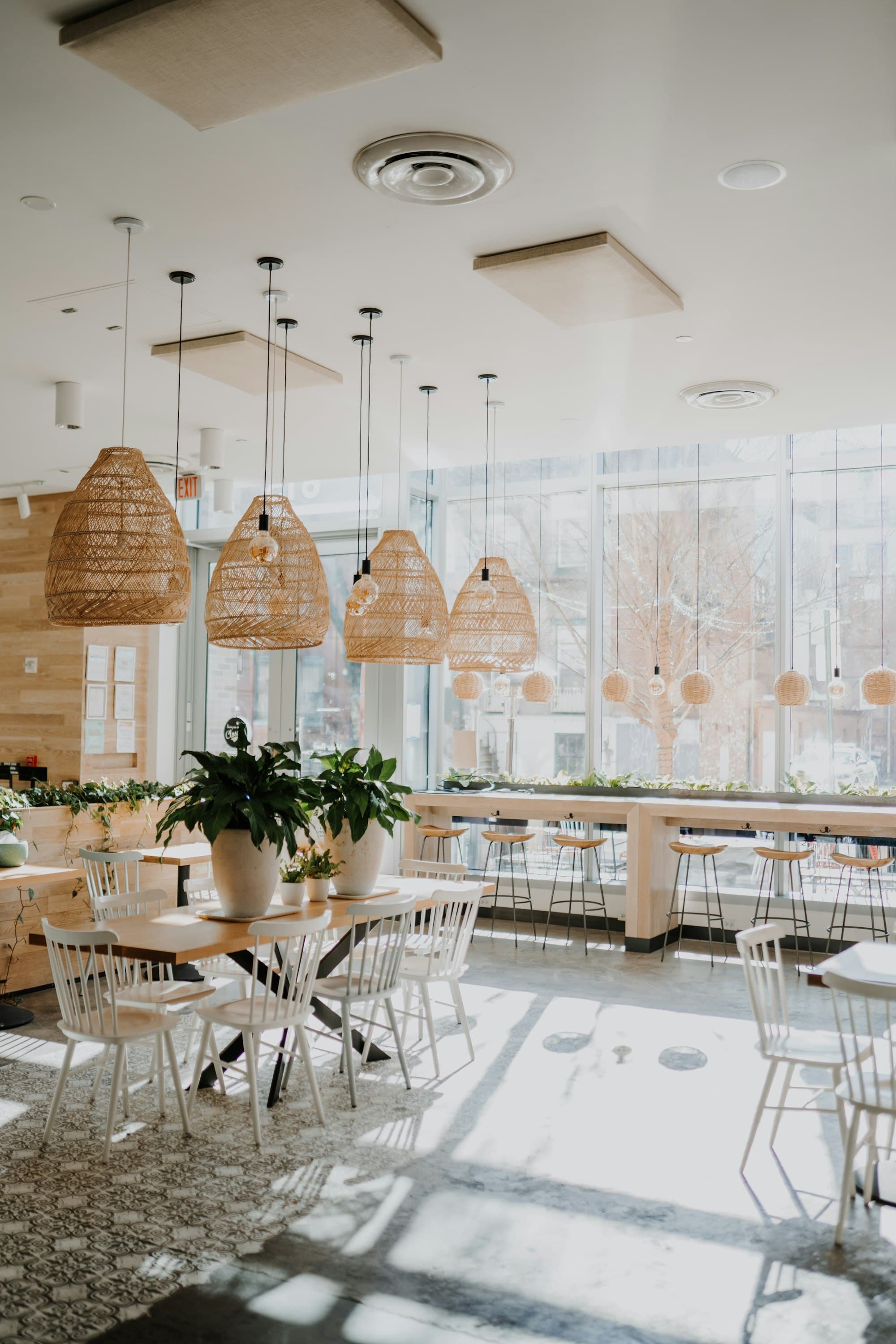 Warm restaurant interior — stock placeholder, swap for a real interior photo